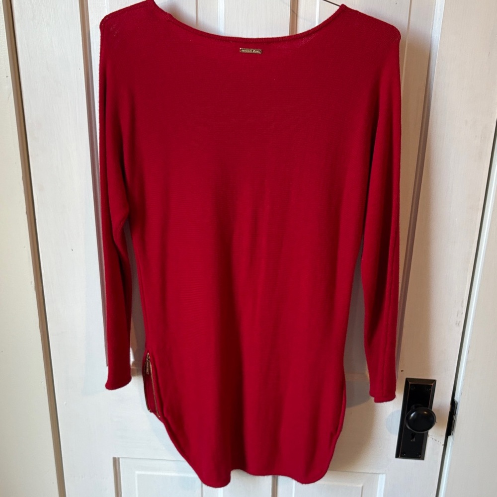 Michael Kors Vibrant‎ Red Long Sleeve Top - Picture 3 of 9